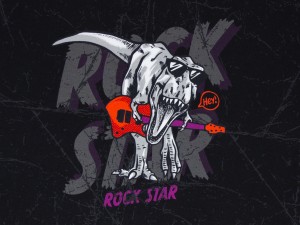 Panelprint t-rex Rockstar.